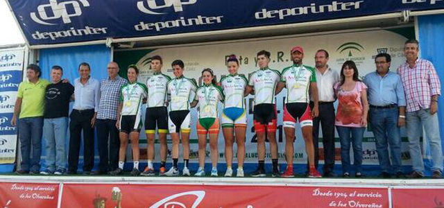 Campeones cadete, júnior, sub 23 y élite en el Campeonato de Andalucía de carretera disputado en Olvera